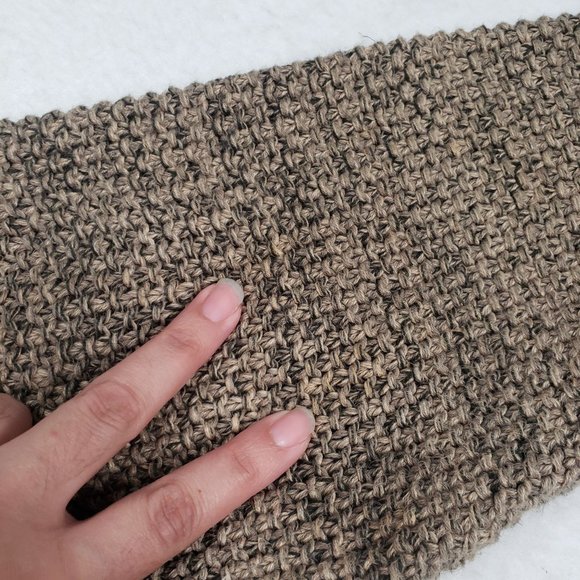 GAP Womens 90s Chunky Knit Crew Neck Sweater Linen Size Medium Oatmeal Neutral - Picture 9 of 16